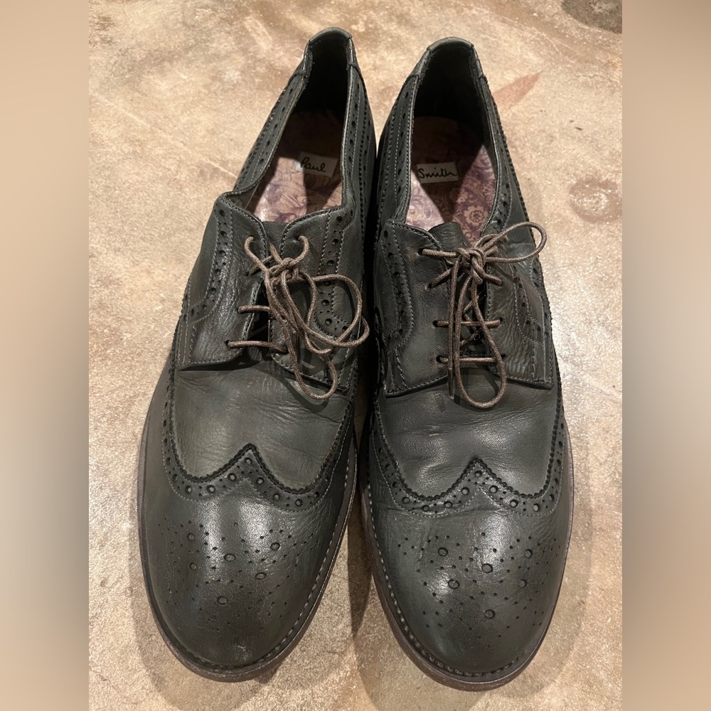 Paul Smith Wingtip Brogues Gray Leather